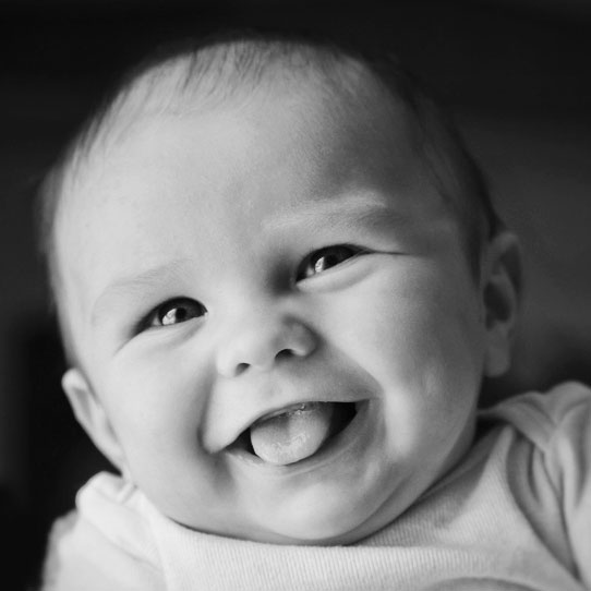 Baby Laughing with tounge out