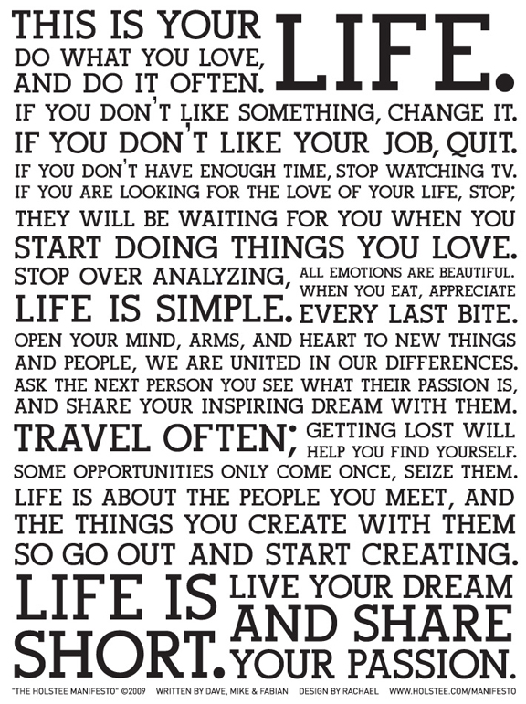 The Holstee Manifesto