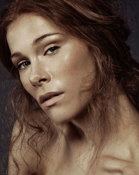 Beauty Portrait with Freckles