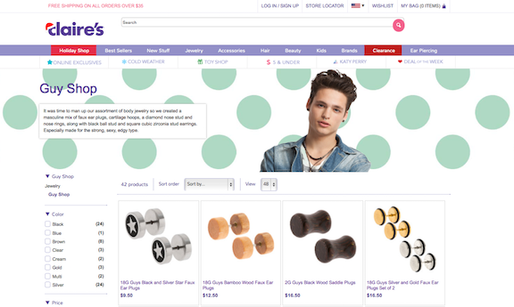 Claire's Store Guy Shop Banner