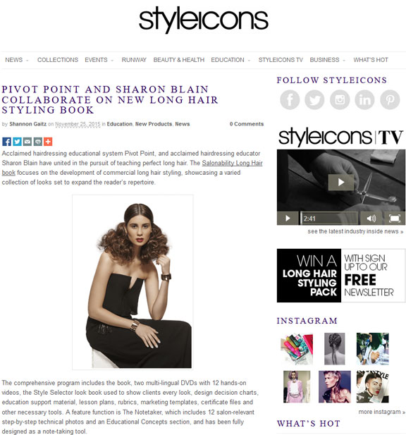 Pivot Point Salonability Long Hair Book on Style Icons