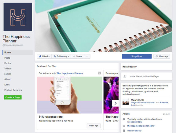 The Happiness Planner Facebook Page Banner