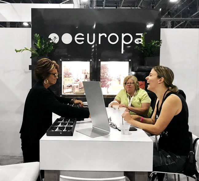 Europa Eyewear Booth at Vision Expo West