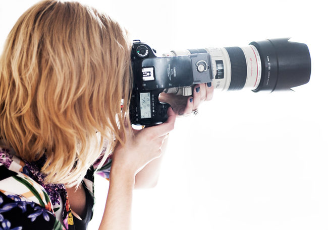Photographer Jennifer Avello behind the lens