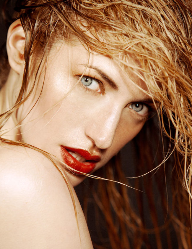 Gold Glow with Red Lip Beauty