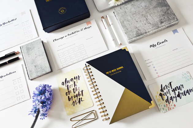 Happiness Planner Flatlay